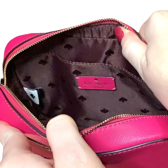 Kate Spade Staci Mini Camera Bag Crossbody, Pink Ruby, NEW WITH TAGS - Picture 10 of 13